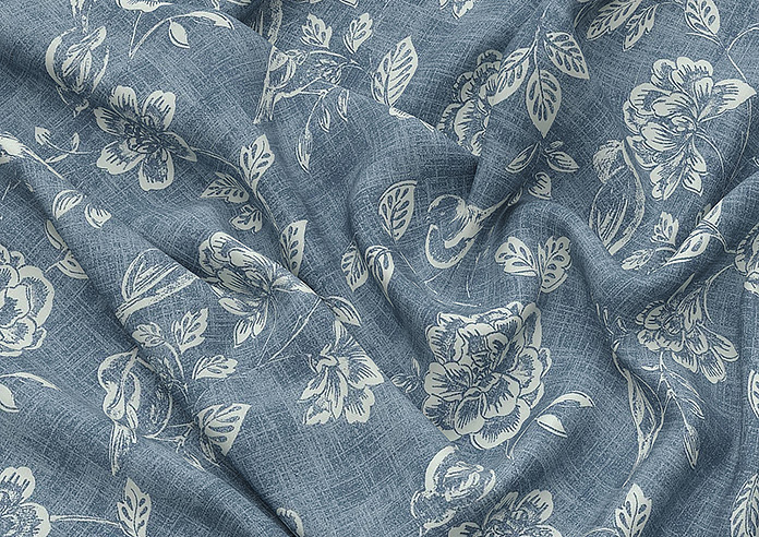Bird Garden, Denim - Twist&Fit Roman Blind - Image 4